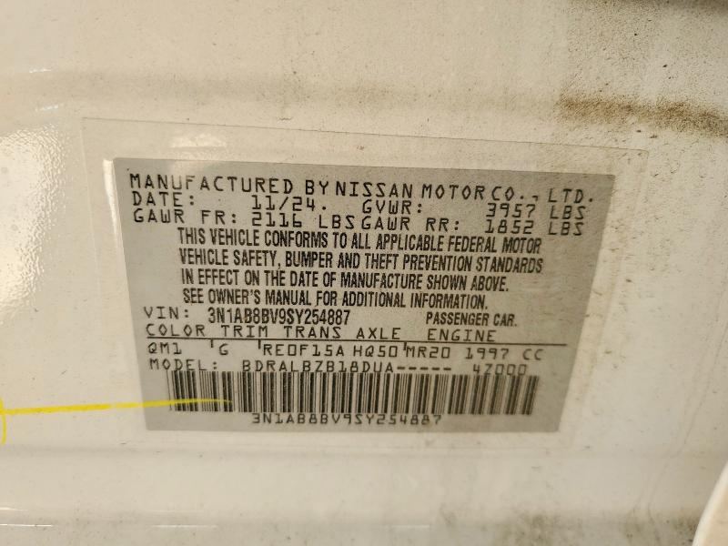 Продаж на аукціоні авто 2025 Nissan Sentra, vin: 3N1AB8BV9SY254887, номер лоту: 49616246