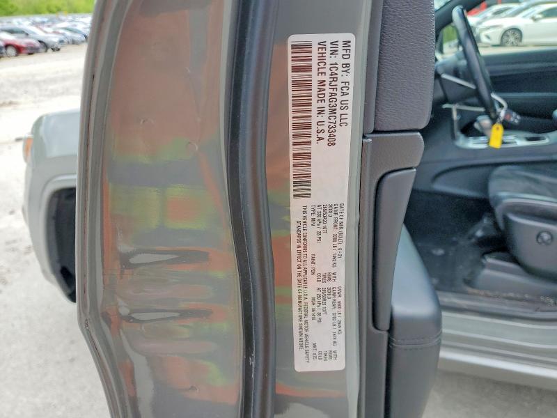 51956086 :رقم المزاد ، 1C4RJFAG3MC733408 vin ، 2021 Jeep Grand Cherokee مزاد بيع