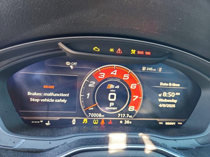 Aukcja sprzedaży 2019 Audi S4, vin: WAUB4AF49KA034154, numer aukcji: 49165976
