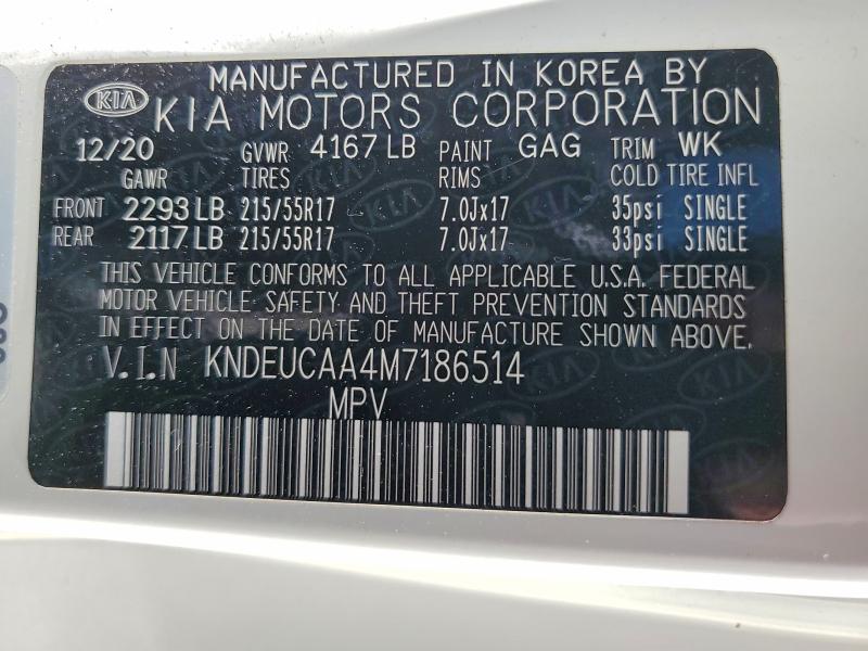 2021 Kia Seltos მანქანა იყიდება აუქციონზე, vin: KNDEUCAA4M7186514, აუქციონის ნომერი: 51489066