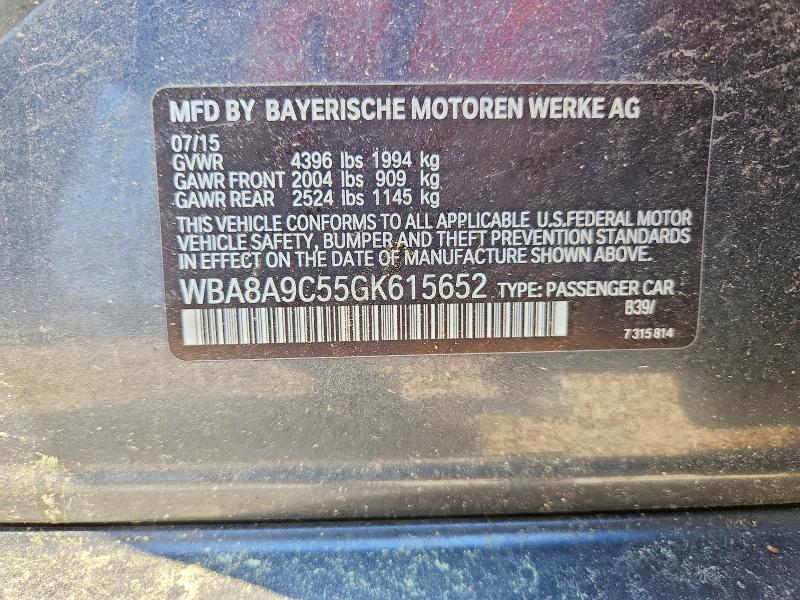 Aukcja sprzedaży 2016 Bmw 320, vin: WBA8A9C55GK615652, numer aukcji: 48567446