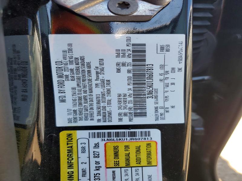 Продажа на аукционе авто 2018 Lincoln Mkz, vin: 3LN6L5KU1JR607813, номер лота: 50465296