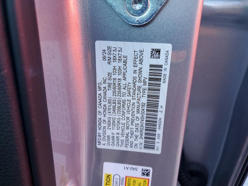 Продаж на аукціоні авто 2025 Honda Cr-v, vin: 2HKRS3H74SH304782, номер лоту: 51464646