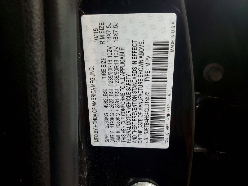 Продажа на аукционе авто 2016 Acura Rdx, vin: 5J8TB4H54GL015626, номер лота: 48605996