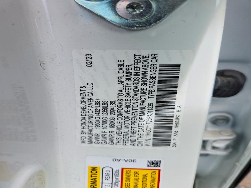 Продаж на аукціоні авто 2023 Honda Accord, vin: 1HGCY1F26PA011336, номер лоту: 48664836