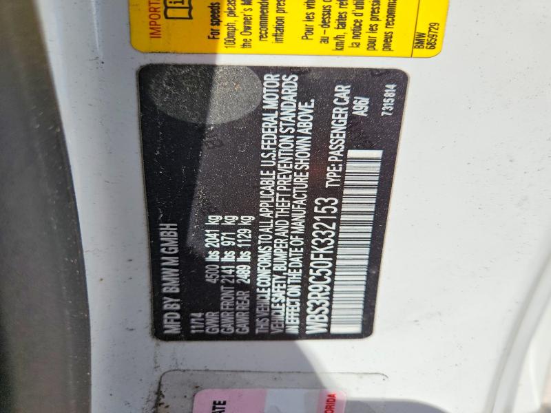 Продаж на аукціоні авто 2015 Bmw M4, vin: WBS3R9C50FK332153, номер лоту: 51330956