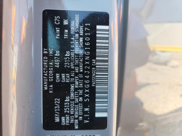 51086506 :رقم المزاد ، 5XXG64J2XNG160171 vin ، 2022 Kia K5 مزاد بيع
