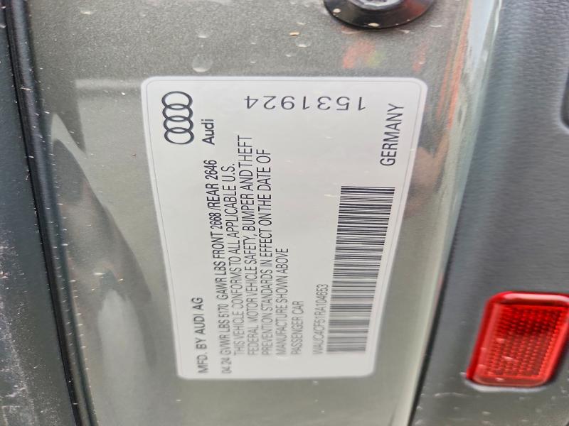 Продаж на аукціоні авто 2024 Audi S5, vin: WAUC4CF51RA104653, номер лоту: 50661086