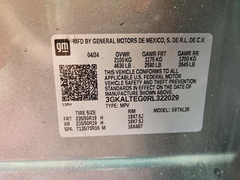 Aukcja sprzedaży 2024 Gmc Terrain, vin: 3GKALTEG0RL322029, numer aukcji: 50395386