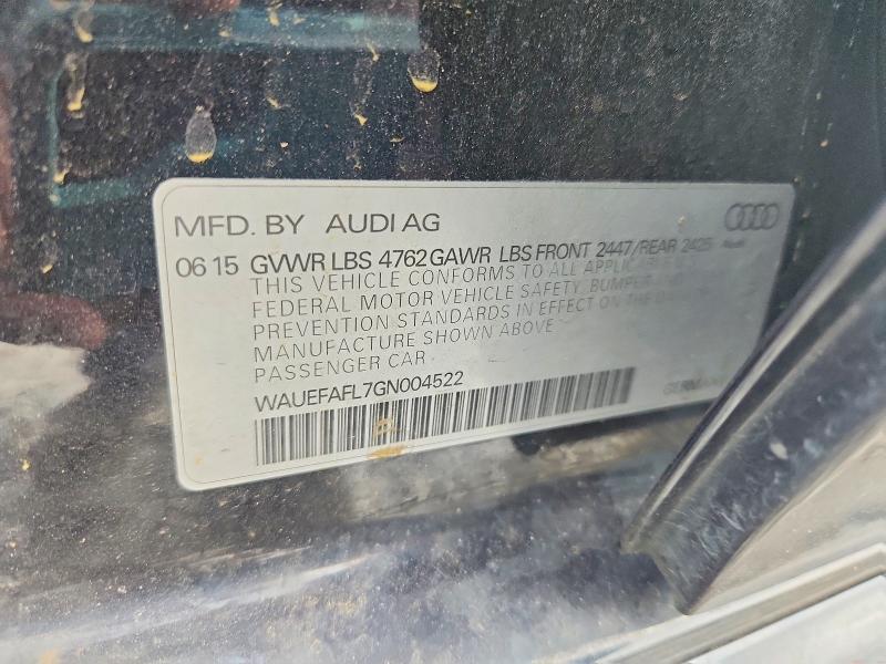 51290546 :رقم المزاد ، WAUEFAFL7GN004522 vin ، 2016 Audi A4 مزاد بيع