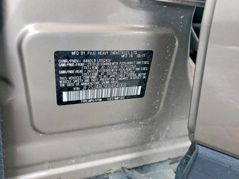 Продаж на аукціоні авто 2016 Subaru Forester, vin: JF2SJARC9GH464068, номер лоту: 50368646