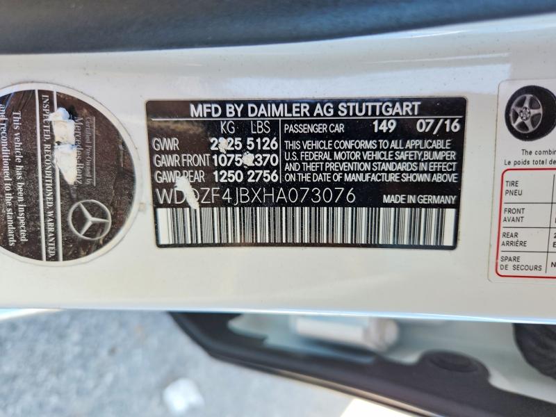 Продаж на аукціоні авто 2017 Mercedes-benz E, vin: WDDZF4JBXHA073076, номер лоту: 49761266