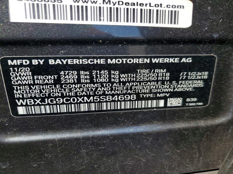 Продажа на аукционе авто 2021 Bmw X1, vin: WBXJG9C0XM5S84698, номер лота: 49320716