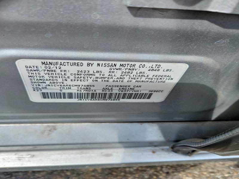 Aukcja sprzedaży 2012 Infiniti G37 Sedan, vin: JN1CV6AR6CM974855, numer aukcji: 50232266