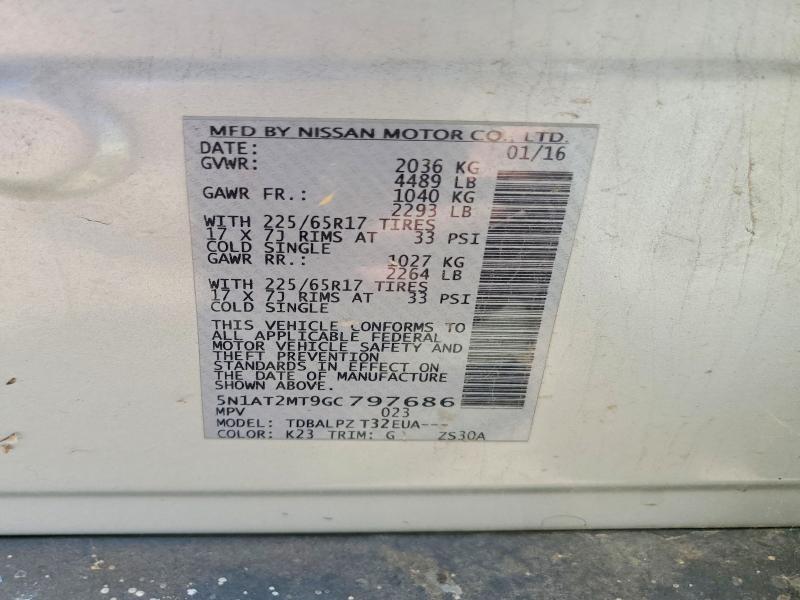 Продажа на аукционе авто 2016 Nissan Rogue, vin: 5N1AT2MT9GC797686, номер лота: 50664186
