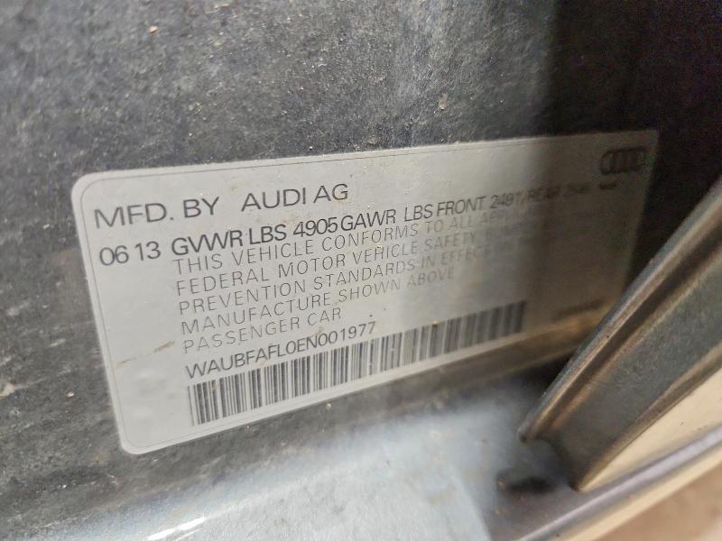 2014 Audi A4 მანქანა იყიდება აუქციონზე, vin: WAUBFAFL0EN001977, აუქციონის ნომერი: 49663276