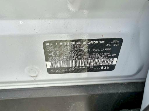 Aukcja sprzedaży 2024 Mitsubishi Outlander, vin: JA4J4VA89RZ065085, numer aukcji: 48716586