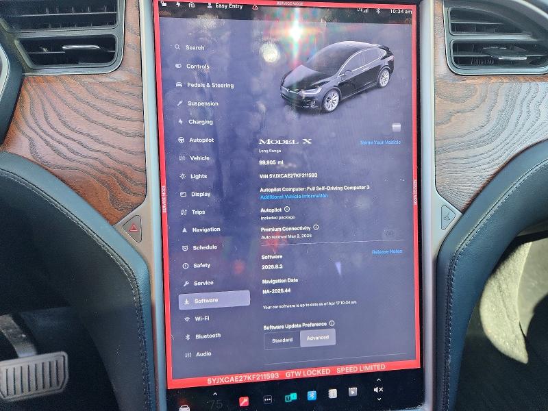 Aukcja sprzedaży 2019 Tesla Model X, vin: 5YJXCAE27KF211593, numer aukcji: 50145546