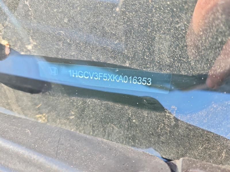 Aukcja sprzedaży 2019 Honda Accord, vin: 1HGCV3F5XKA016353, numer aukcji: 48011766