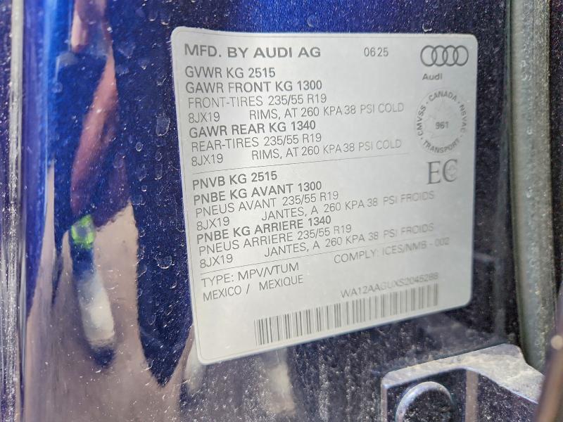 Продажа на аукционе авто 2025 Audi Q5, vin: WA12AAGUXS2045288, номер лота: 49265996