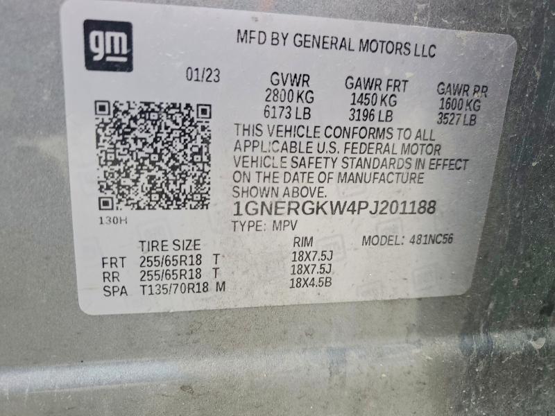 Aukcja sprzedaży 2023 Chevrolet Traverse, vin: 1GNERGKW4PJ201188, numer aukcji: 51336846