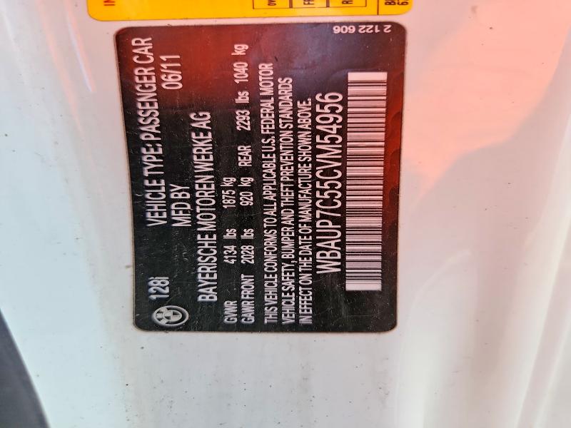 Продажа на аукционе авто 2012 Bmw 128, vin: WBAUP7C55CVM54956, номер лота: 51073136
