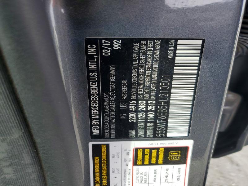 Продаж на аукціоні авто 2017 Mercedes-benz C, vin: 55SWF6EB5HU210501, номер лоту: 49885046