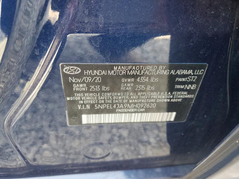 Aukcja sprzedaży 2021 Hyundai Sonata, vin: 5NPEL4JA9MH092620, numer aukcji: 51499476
