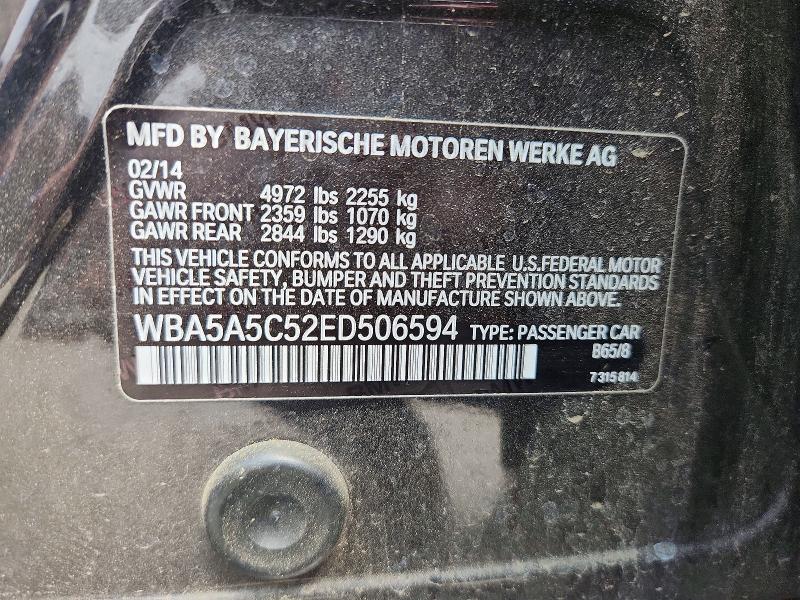 Продажа на аукционе авто 2014 Bmw 528, vin: WBA5A5C52ED506594, номер лота: 50623786