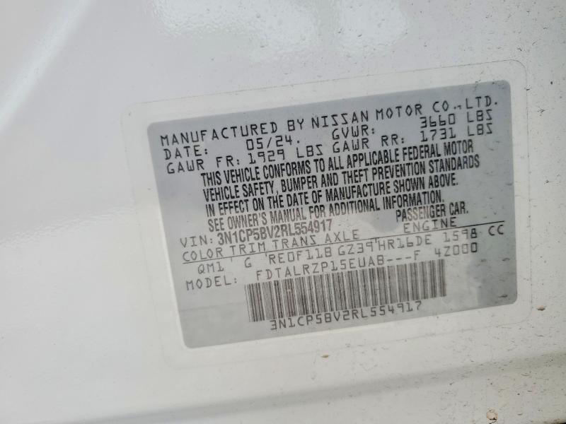 Aukcja sprzedaży 2024 Nissan Kicks, vin: 3N1CP5BV2RL554917, numer aukcji: 51645496