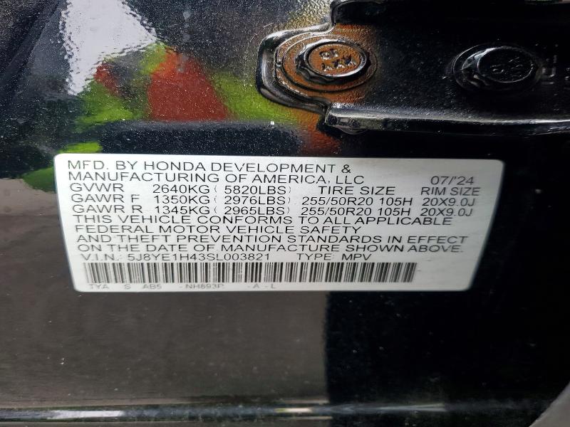 2025 Acura Mdx მანქანა იყიდება აუქციონზე, vin: 5J8YE1H43SL003821, აუქციონის ნომერი: 50464116