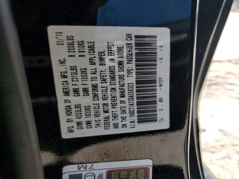 Aukcja sprzedaży 2016 Honda Accord, vin: 1HGCT1A73GA006323, numer aukcji: 51758406