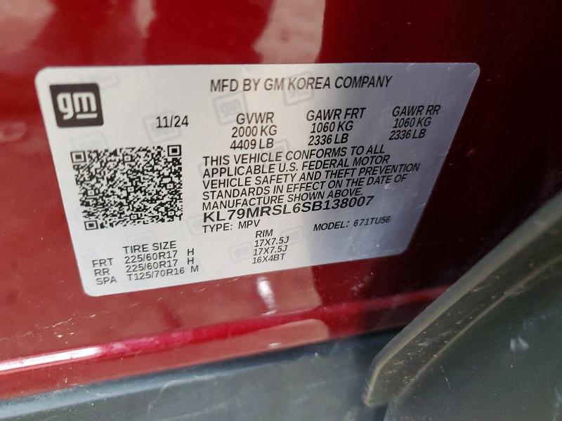 Продажа на аукционе авто 2025 Chevrolet Trailblazer, vin: KL79MRSL6SB138007, номер лота: 49290616