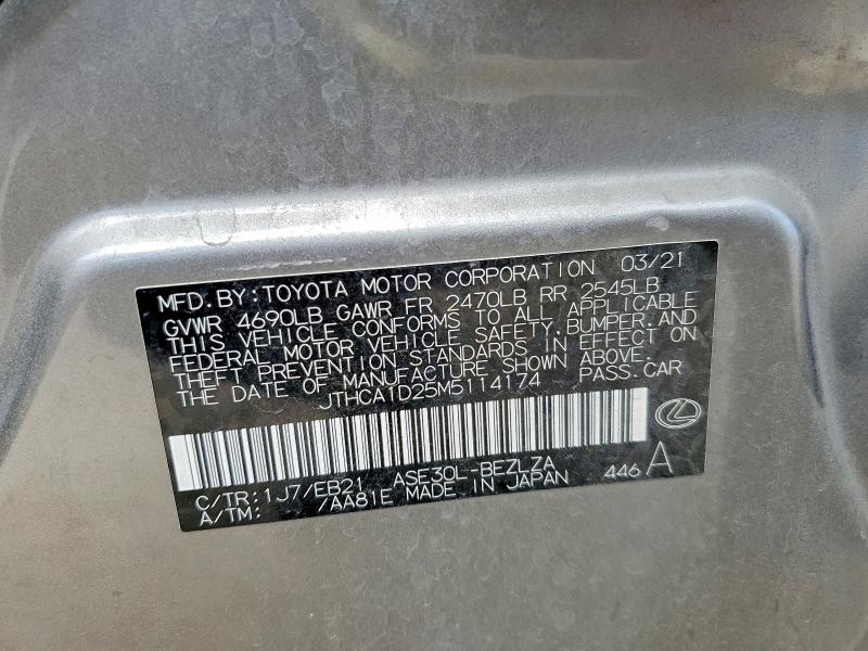 Продажа на аукционе авто 2021 Lexus Is 300, vin: JTHCA1D25M5114174, номер лота: 48856356