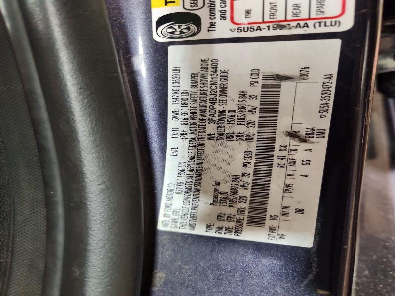 51877326 :رقم المزاد ، 3FADP4BJ2CM134400 vin ، 2012 Ford Fiesta مزاد بيع