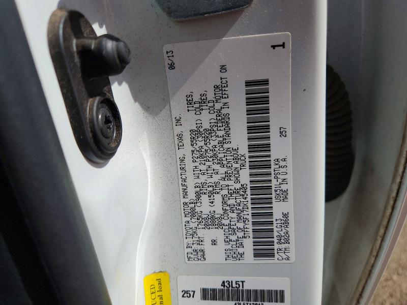 Aukcja sprzedaży 2013 Toyota Tundra, vin: 5TFFY5F17DX145405, numer aukcji: 50987706