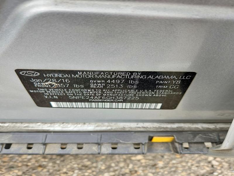 Продаж на аукціоні авто 2016 Hyundai Sonata, vin: 5NPE24AF6GH387225, номер лоту: 50573376