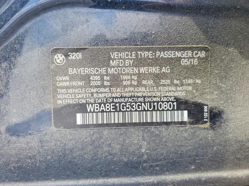 Aukcja sprzedaży 2016 Bmw 320, vin: WBA8E1G53GNU10801, numer aukcji: 48609286