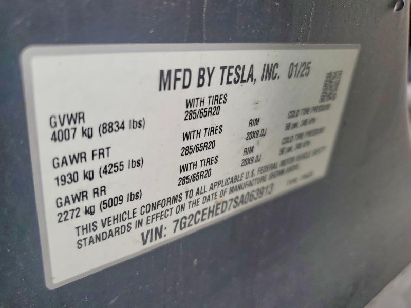 Продаж на аукціоні авто 2025 Tesla Cybertruck, vin: 7G2CEHED7SA063913, номер лоту: 48334376