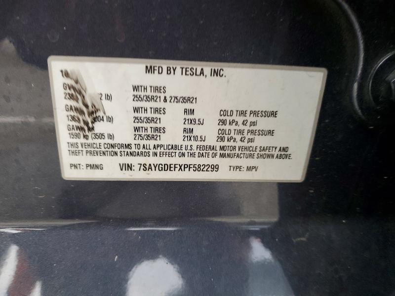 Продаж на аукціоні авто 2023 Tesla Model Y, vin: 7SAYGDEFXPF582299, номер лоту: 48747876