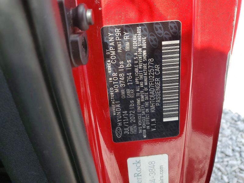 48189436 :رقم المزاد ، KMHTC6AD7FU225778 vin ، 2015 Hyundai Veloster مزاد بيع