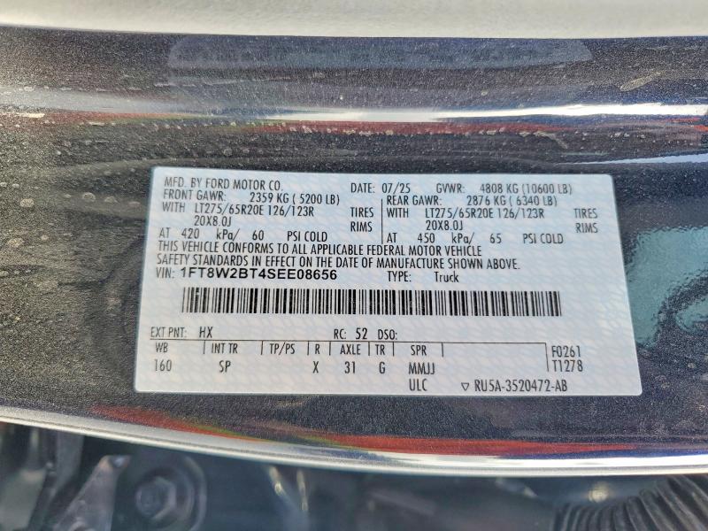 2025 Ford F250 მანქანა იყიდება აუქციონზე, vin: 1FT8W2BT4SEE08656, აუქციონის ნომერი: 48023016