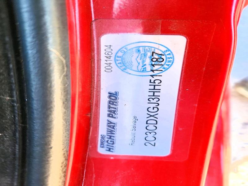 2017 Dodge Charger მანქანა იყიდება აუქციონზე, vin: 2C3CDXGJ3HH511187, აუქციონის ნომერი: 50483766