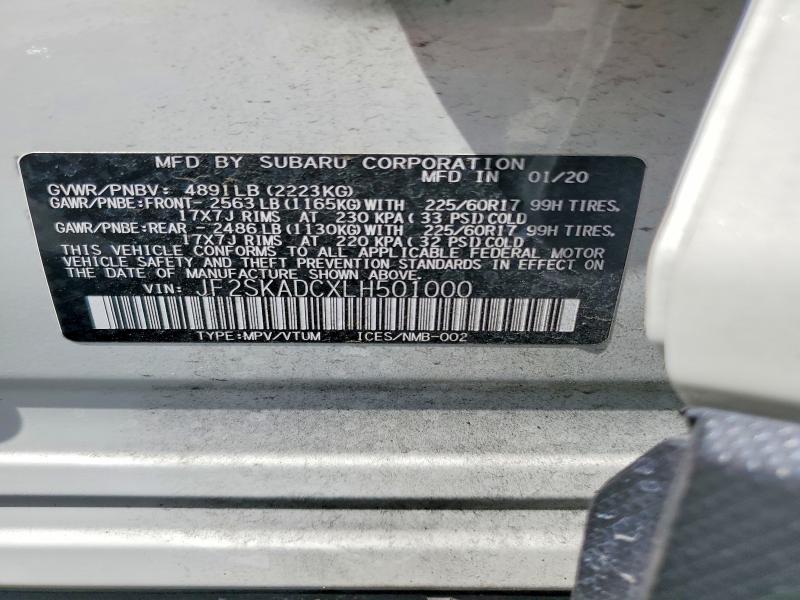 Продажа на аукционе авто 2020 Subaru Forester, vin: JF2SKADCXLH501000, номер лота: 51438836