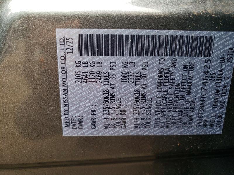 50520616 :رقم المزاد ، 5N1BT3BA4TC746425 vin ، 2026 Nissan Rogue مزاد بيع