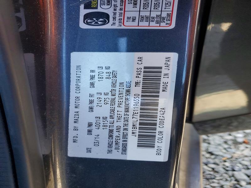 2014 Mazda 3 მანქანა იყიდება აუქციონზე, vin: JM1BM1L77E1196550, აუქციონის ნომერი: 48529366