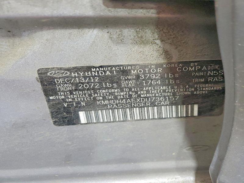 Aukcja sprzedaży 2013 Hyundai Elantra, vin: KMHDH4AEXDU736157, numer aukcji: 49286586