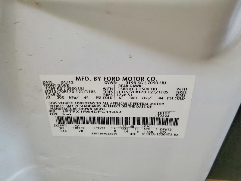 Продаж на аукціоні авто 2013 Ford F150, vin: 1FTFX1R64DFC11353, номер лоту: 50406336