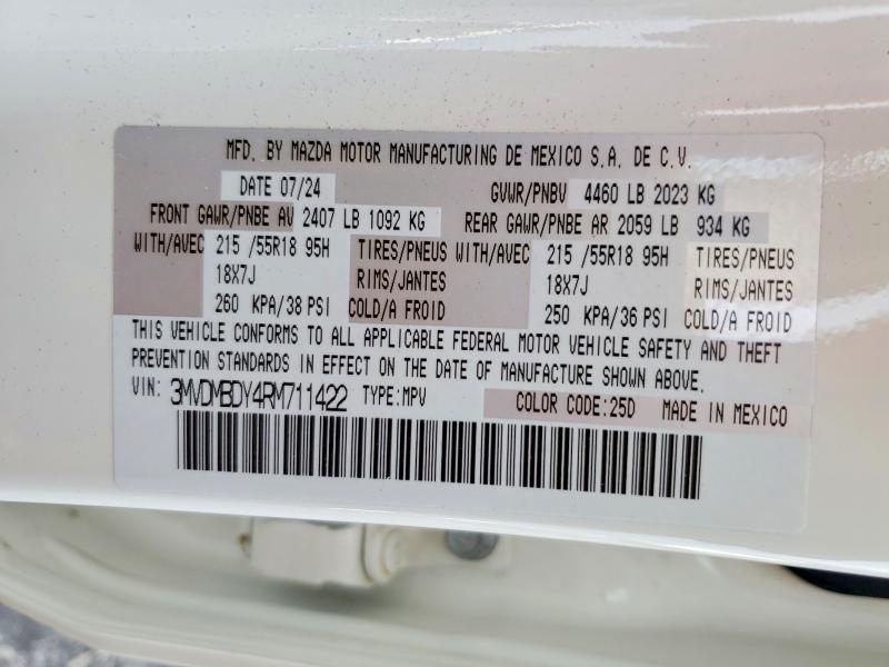 48911566 :رقم المزاد ، 3MVDMBDY4RM711422 vin ، 2024 Mazda Cx-30 مزاد بيع