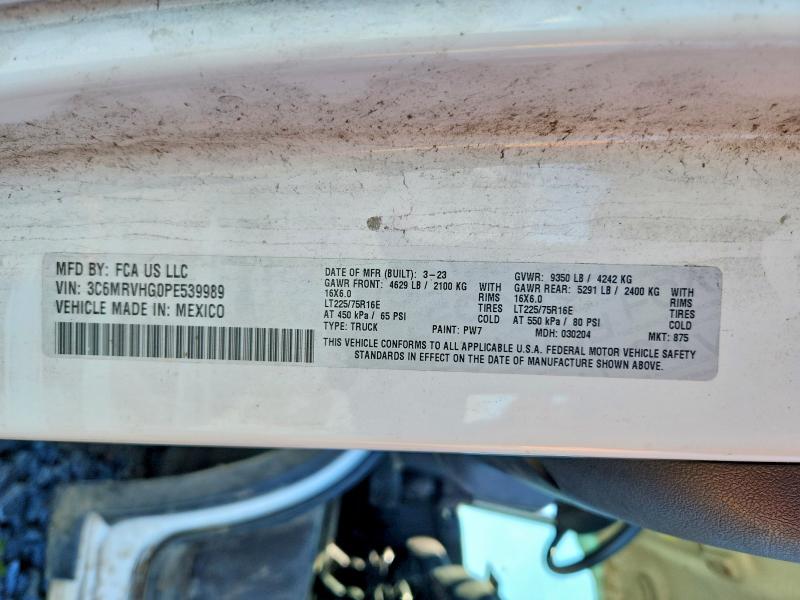 Aukcja sprzedaży 2023 Ram Promaster 3500, vin: 3C6MRVHG0PE539989, numer aukcji: 50017726